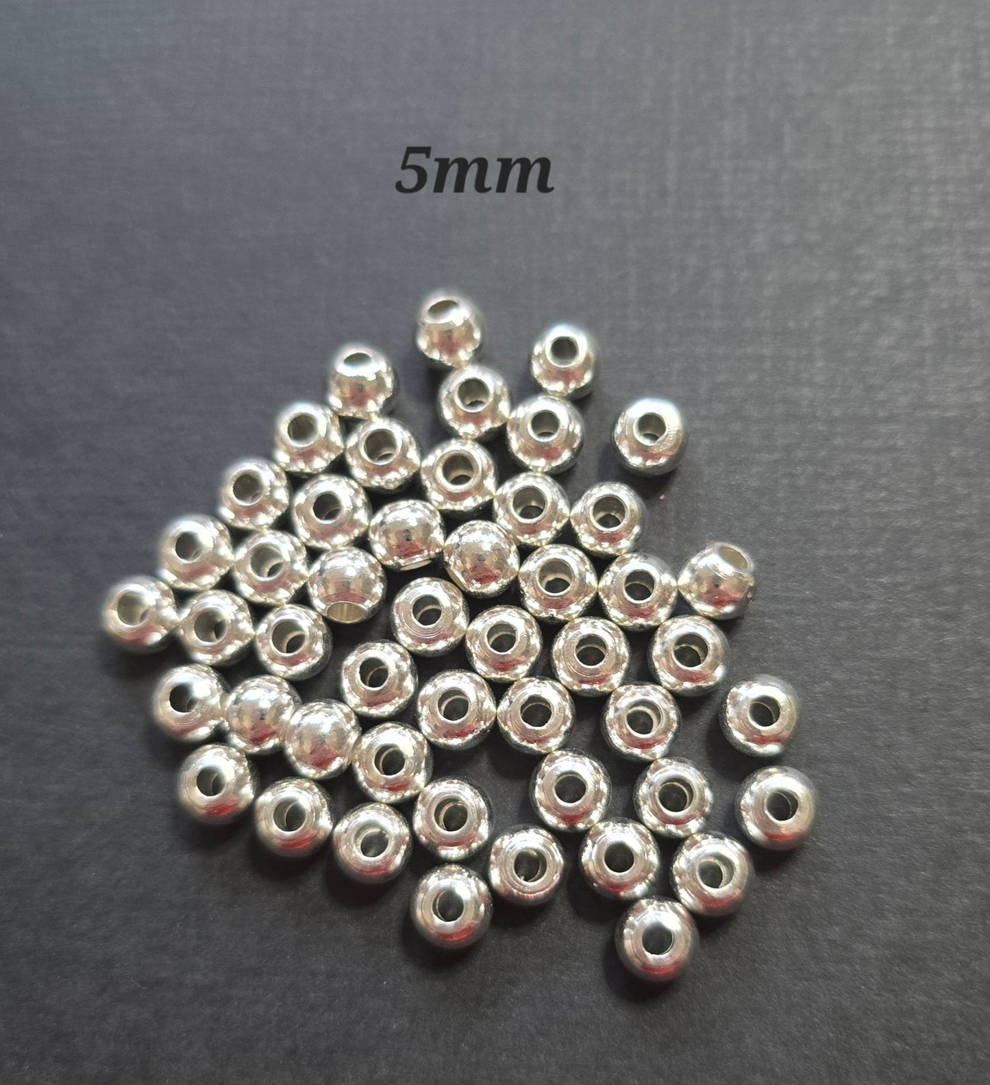 Silver Beads - Suitable for Mini Macramé Jewellery Making