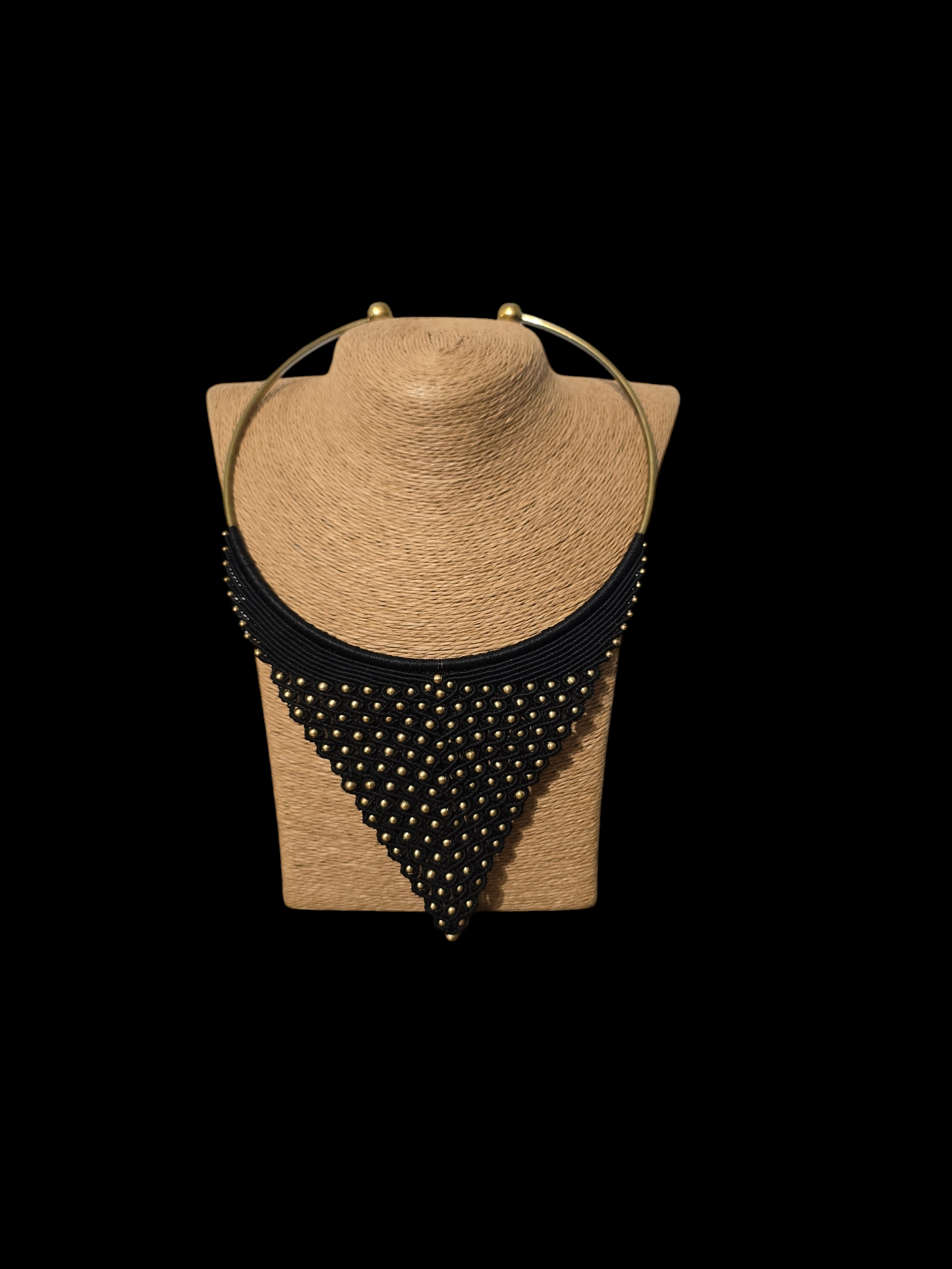 Hand Beaded Brass Choker