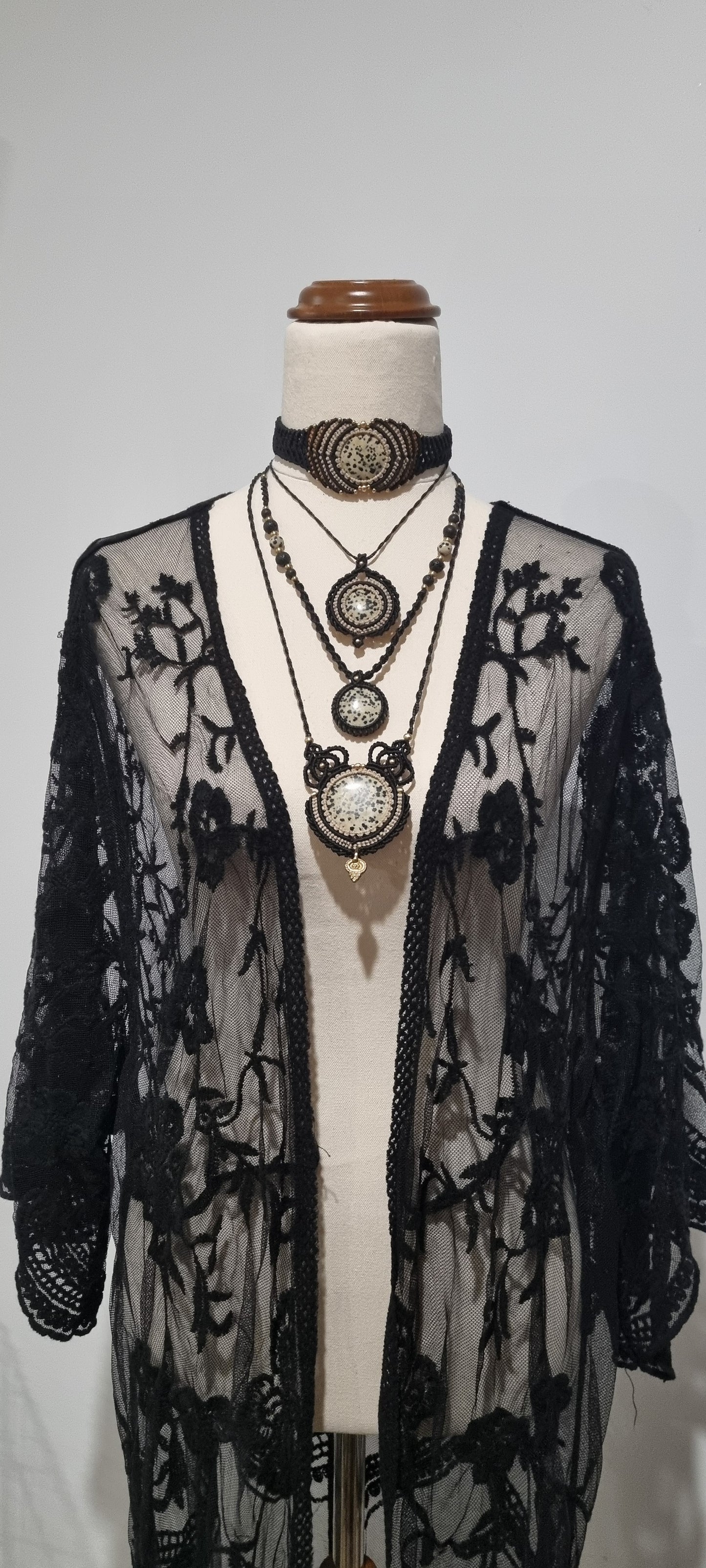 Lotus Design - Dalmation Jasper Pendant