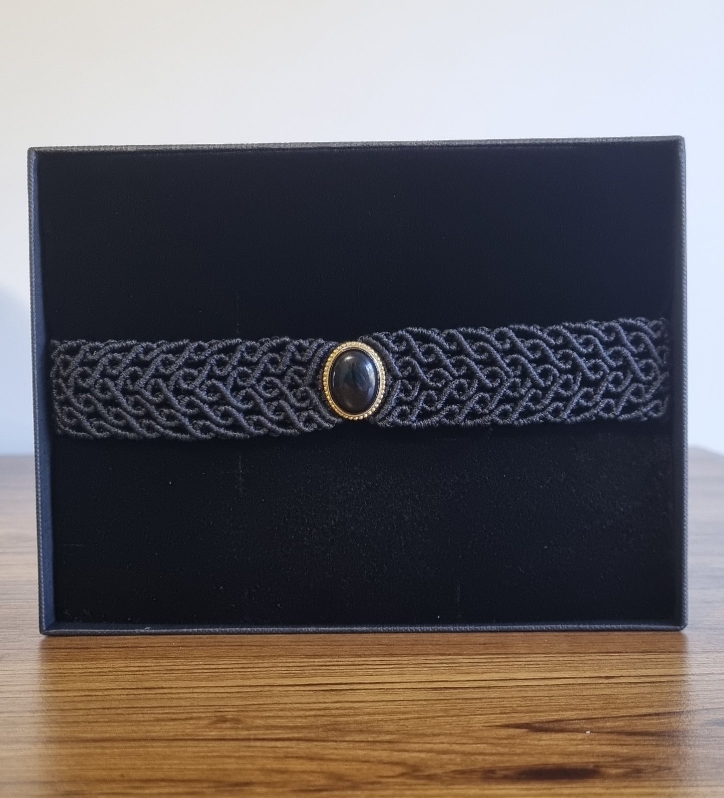 Black Onyx Choker - Hand Knotted by Suz Hansen