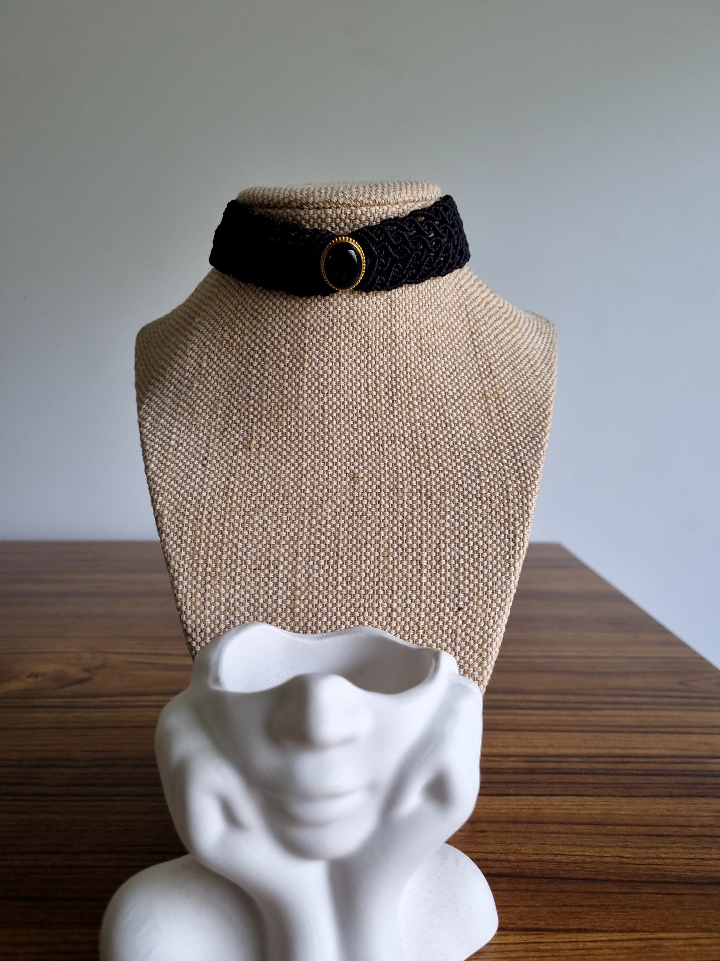 Black Onyx Choker - Hand Knotted by Suz Hansen