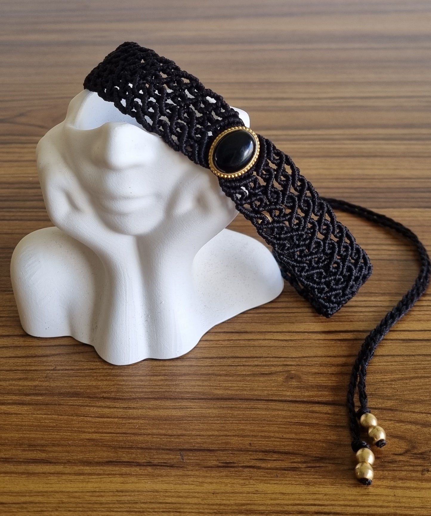 Black Onyx Choker - Hand Knotted by Suz Hansen
