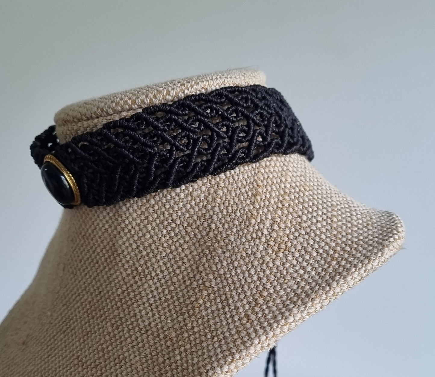 Black Onyx Choker - Hand Knotted by Suz Hansen
