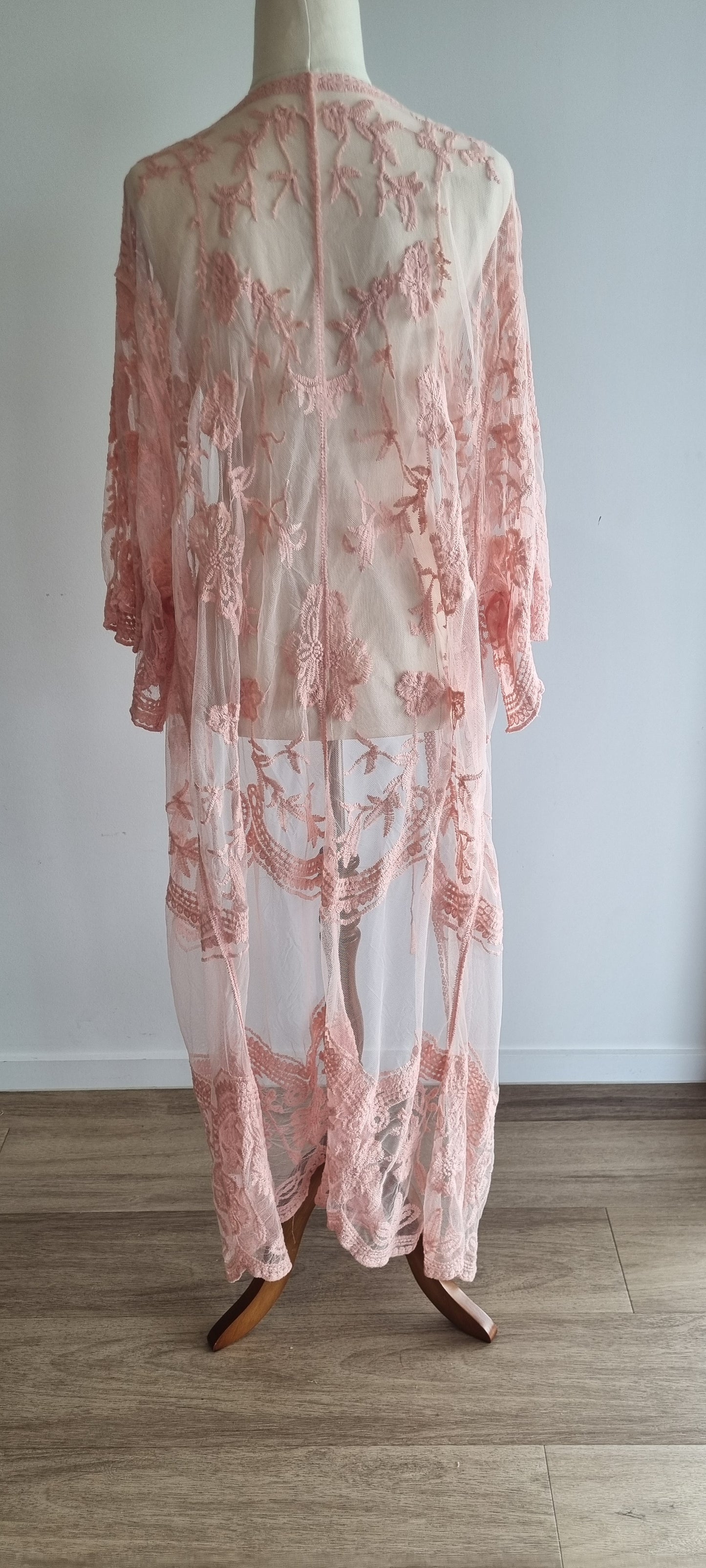 Lace Kimono - Baby Pink