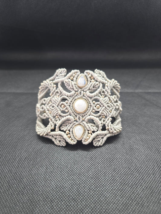 Grey with Moonstone
