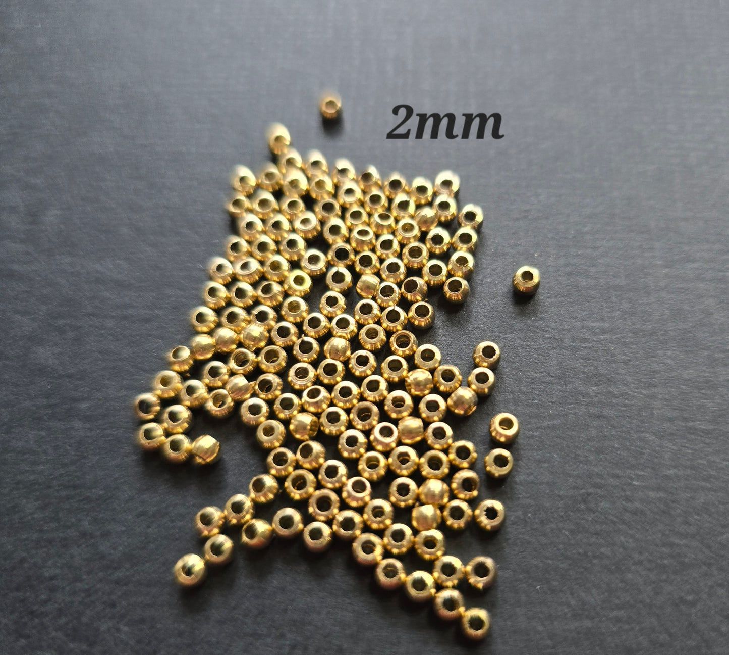 Brass Beads - Suitable for Mini Macramé Jewellery Making