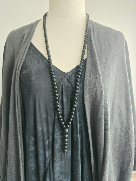 Black Onyx Beaded Necklace