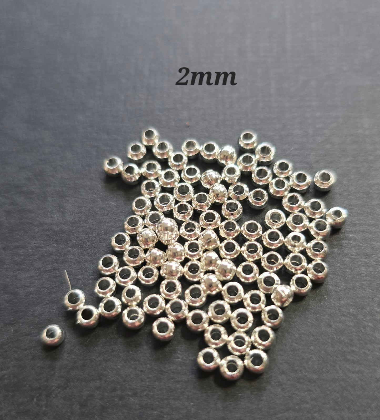 Silver Beads - Suitable for Mini Macramé Jewellery Making