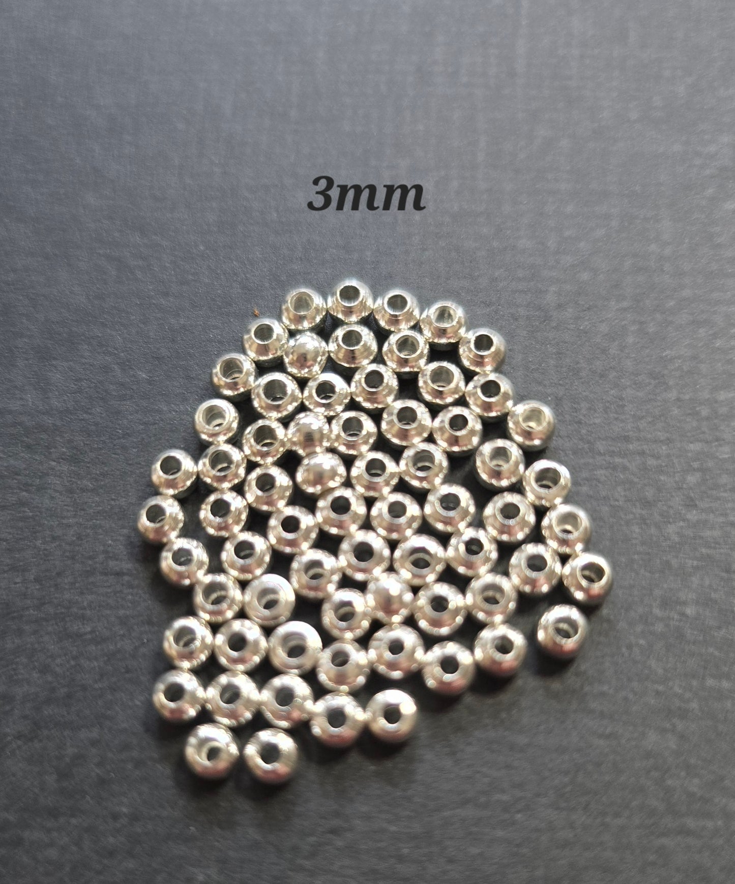 Silver Beads - Suitable for Mini Macramé Jewellery Making