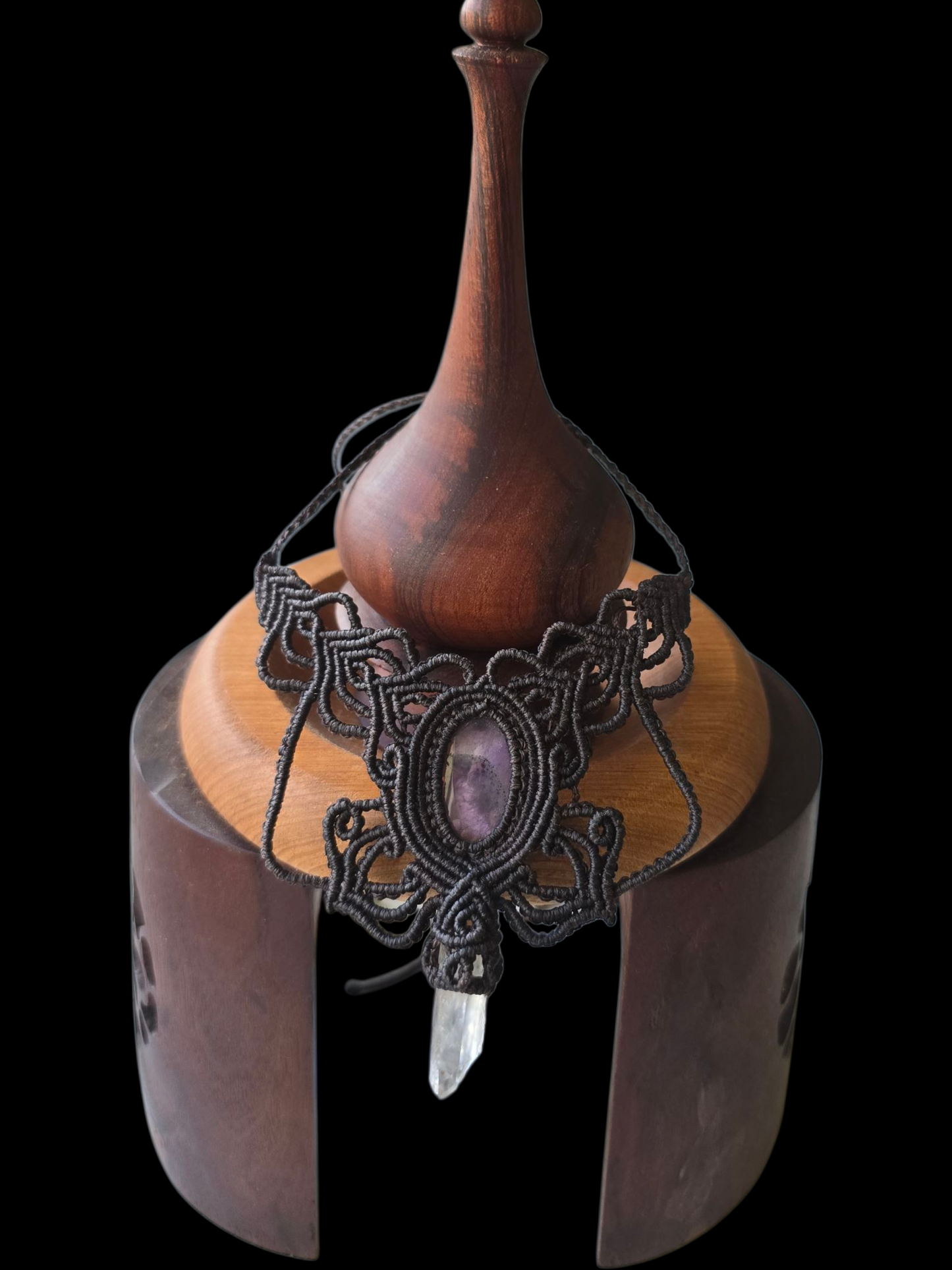 Amethyst and Clear Quartz Collar