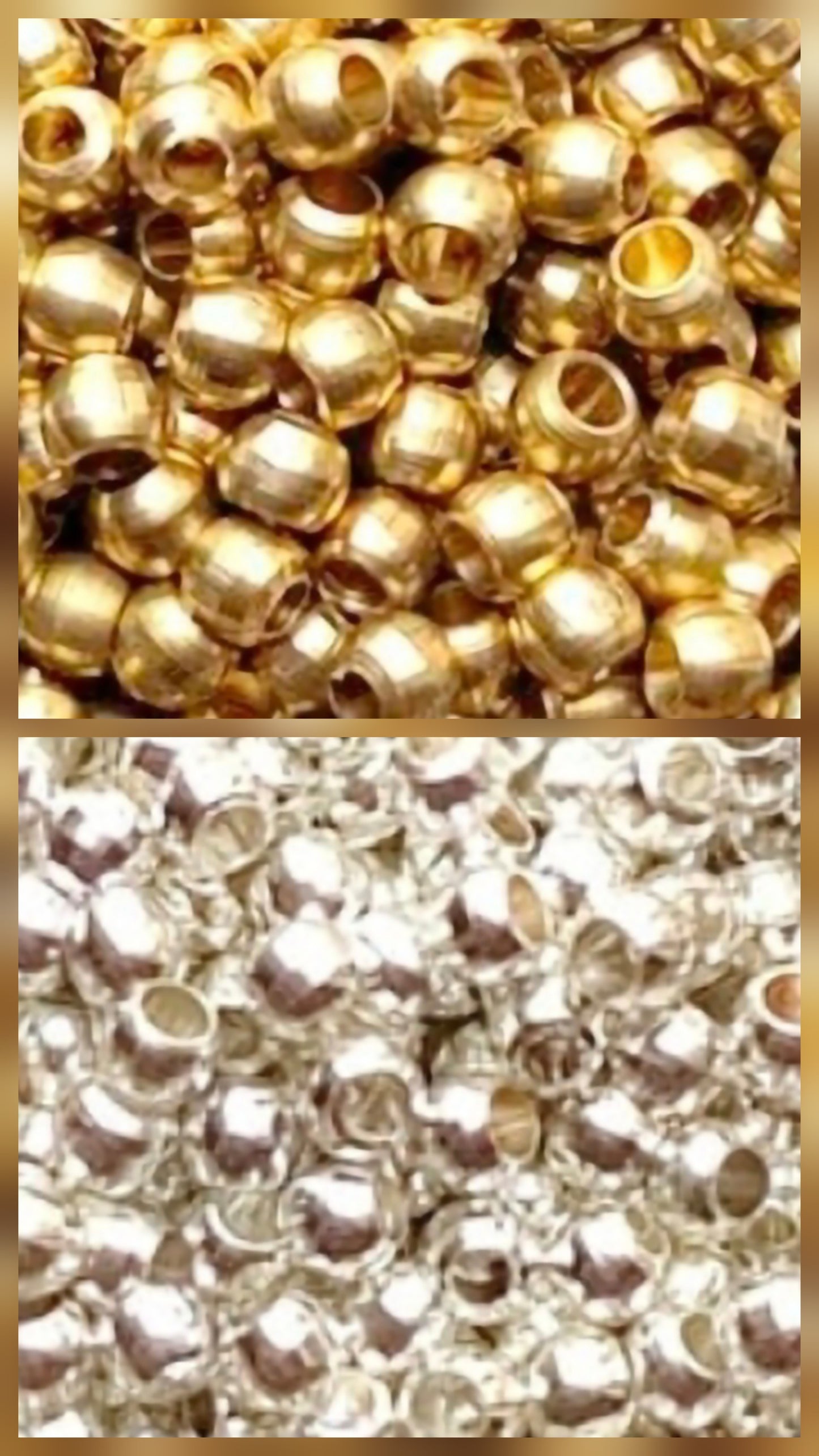 Brass Beads - Suitable for Mini Macramé Jewellery Making