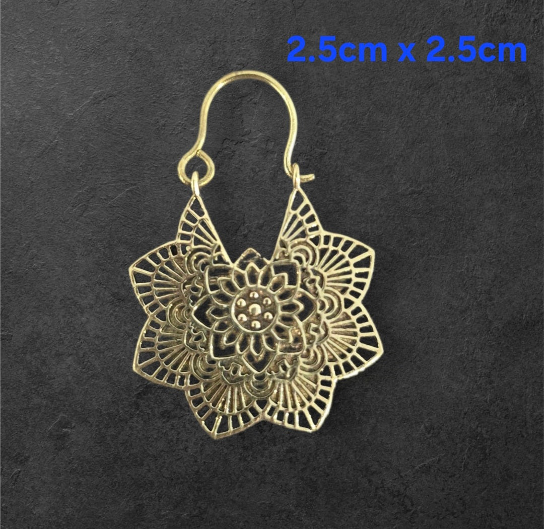 Lotus Earring -  Purple