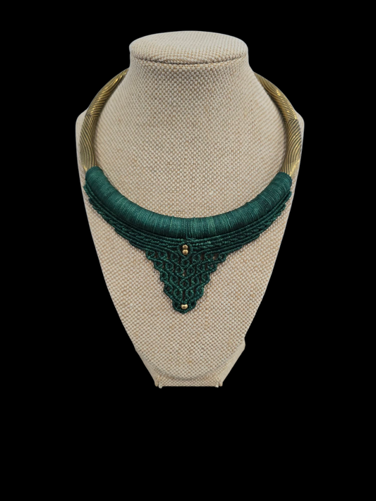 Brass Choker - Forrest Green