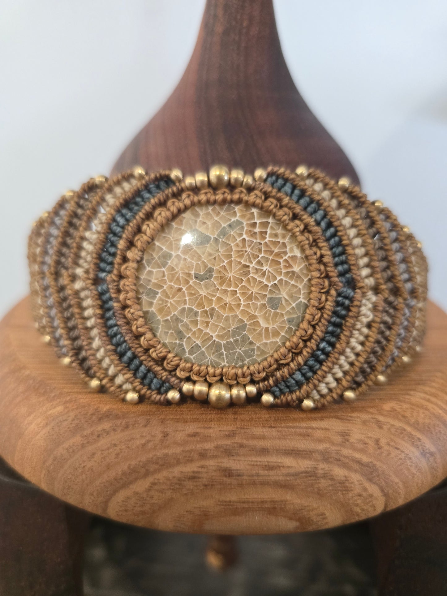 Fossilised Coral Choker / Hat Band