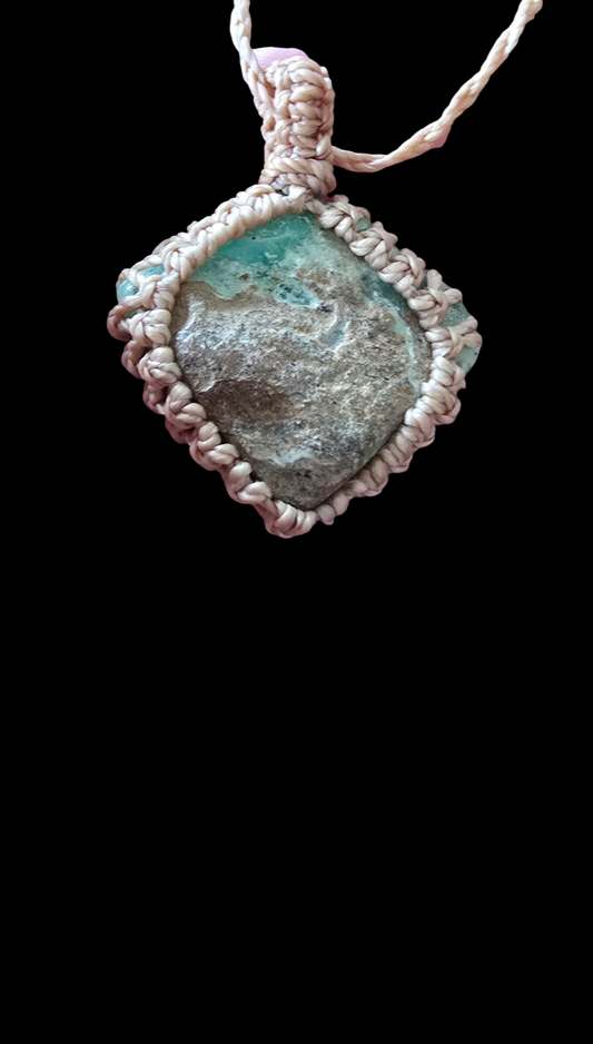 Raw Chrysocolla  pendant