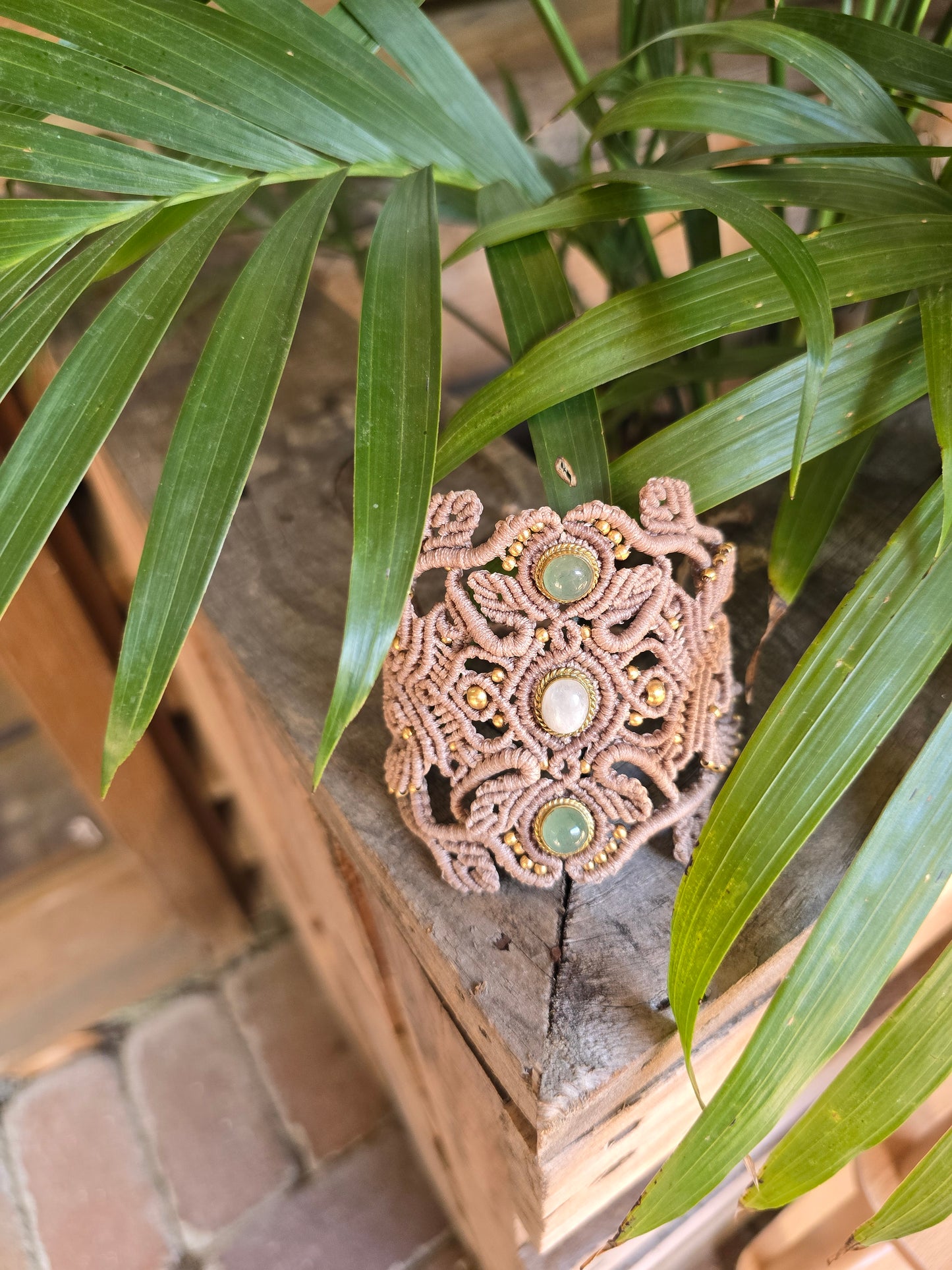 Adventurine and Moonstone Cuff
