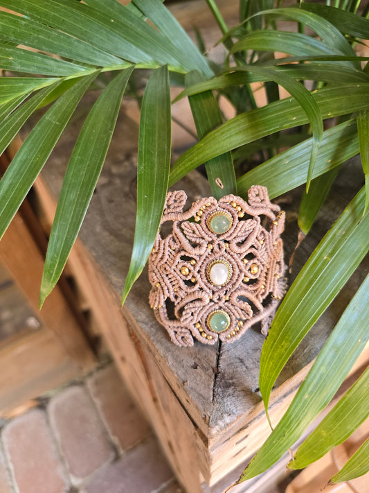 Adventurine and Moonstone Cuff