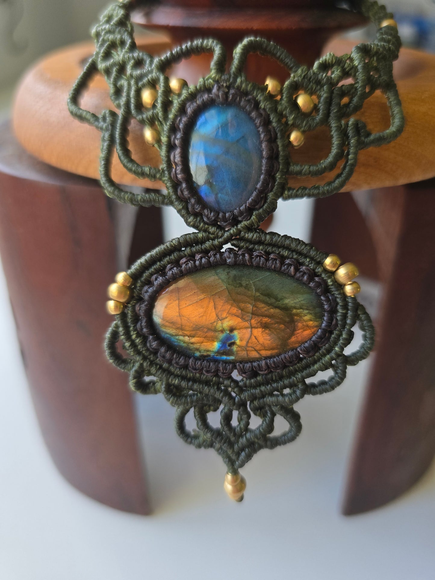 Double Labradorite  Collar