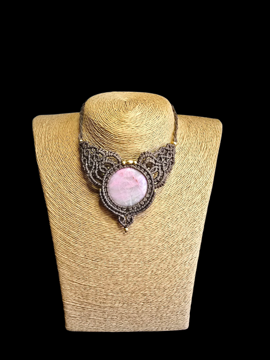 Ruby Feldspar - Lace design Pendant