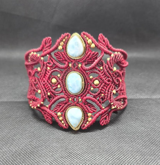 Deep Red with Larimar
