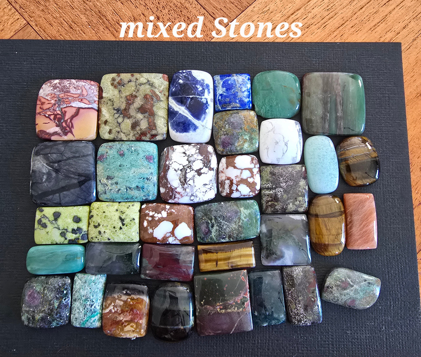Set Mixed Square Stones - Various Types