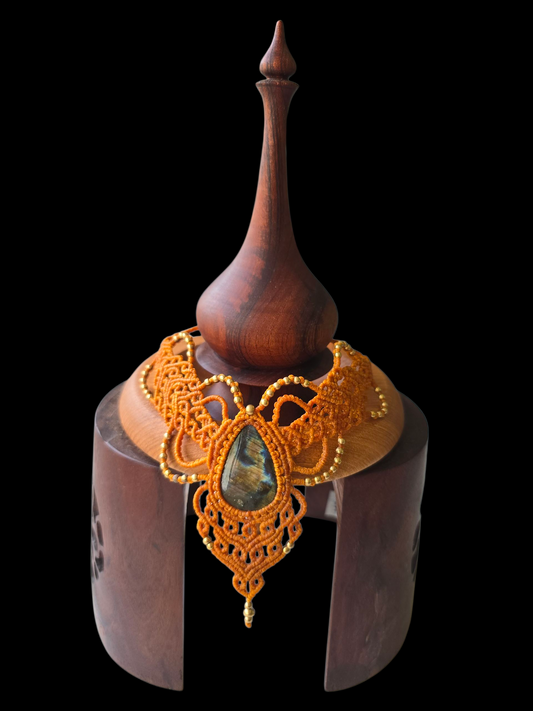 Labradorite  - Orange Collar