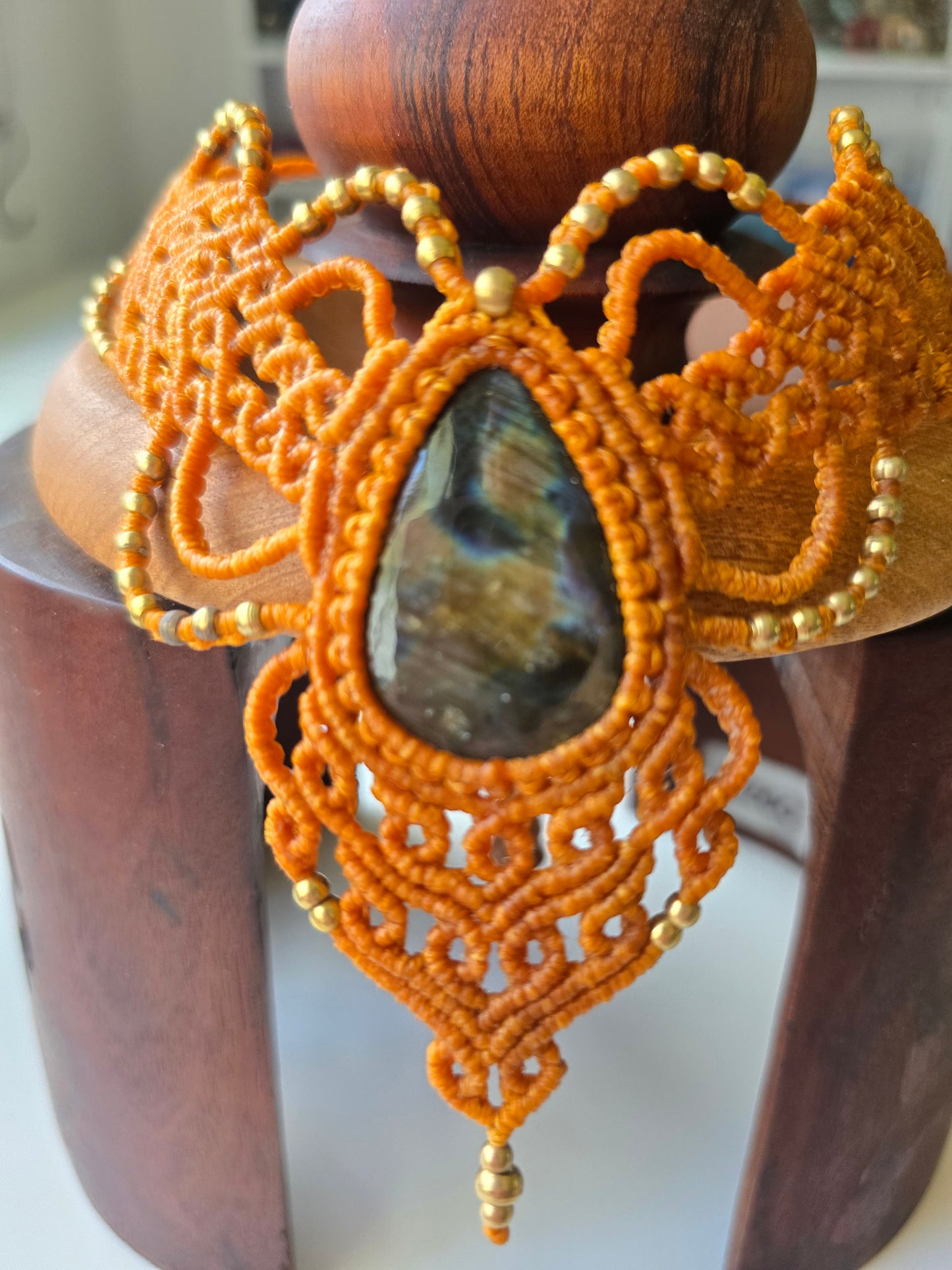 Labradorite  - Orange Collar