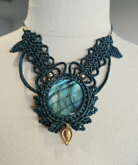 Blue Labradorite - Teal Cord