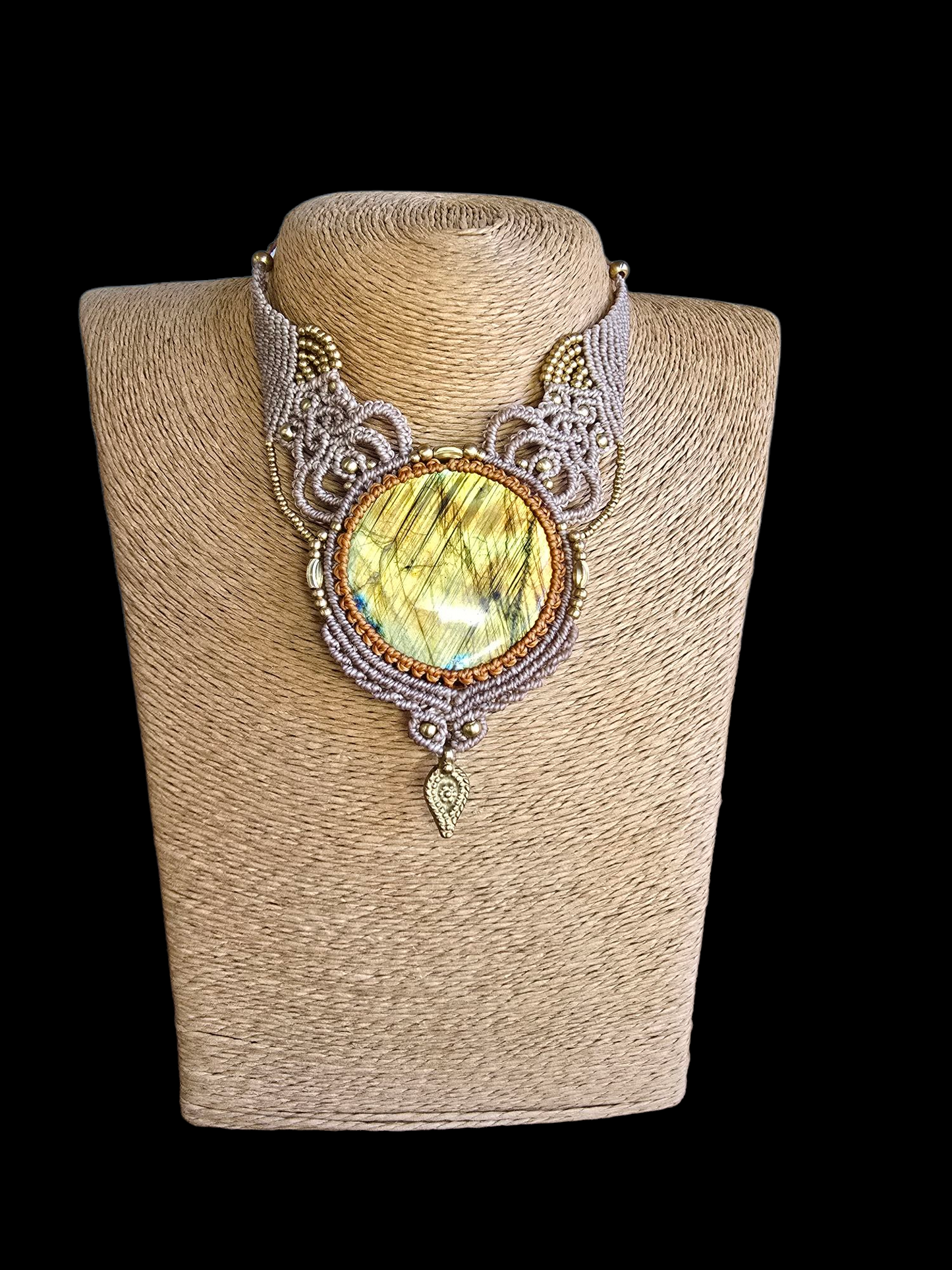 Yellow Flash Labradorite Choker